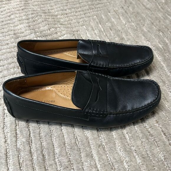 Bloomingdale's Other - Bloomingdale’s Men's Black Leather Loafers Driving Moccasins Size 10.5